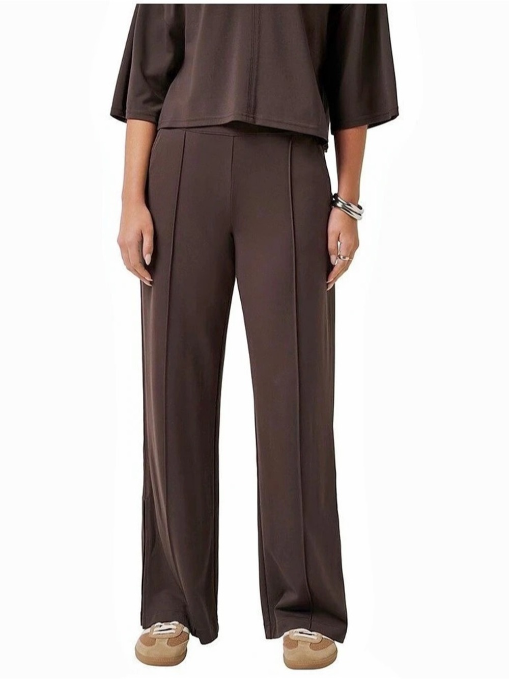 TravisMathew Spa Day Wide Leg Pants in Brown Size Large Like New